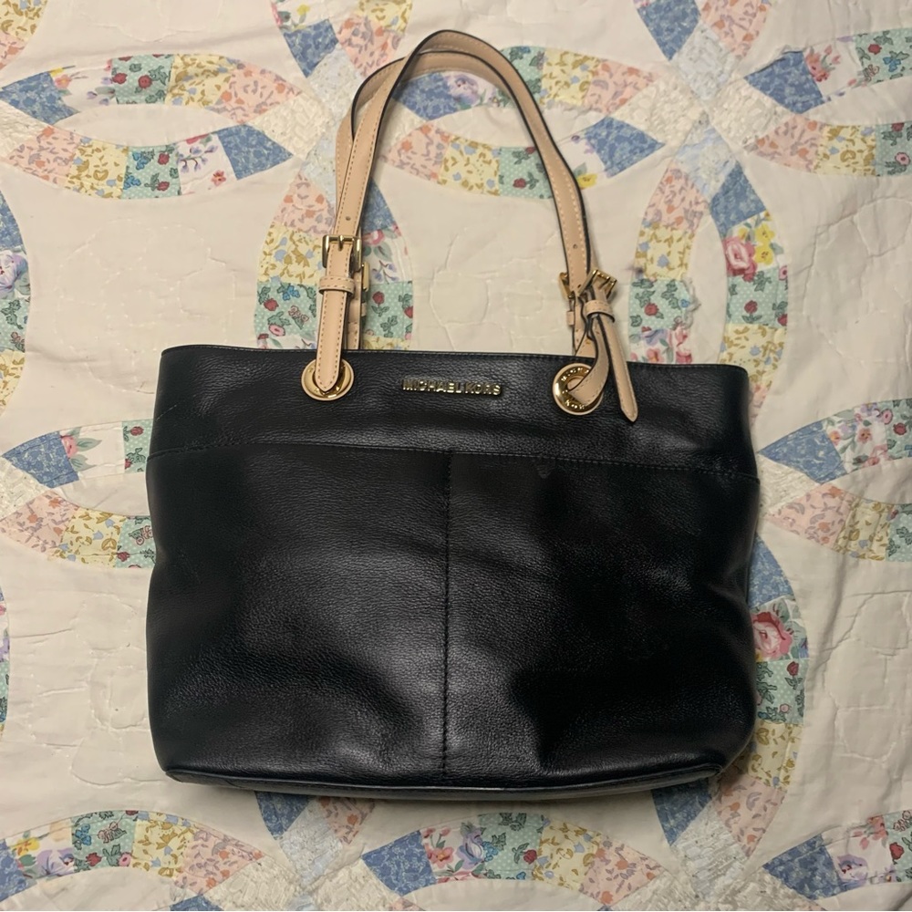 Michael Kors Black Pebbled Tote Bag